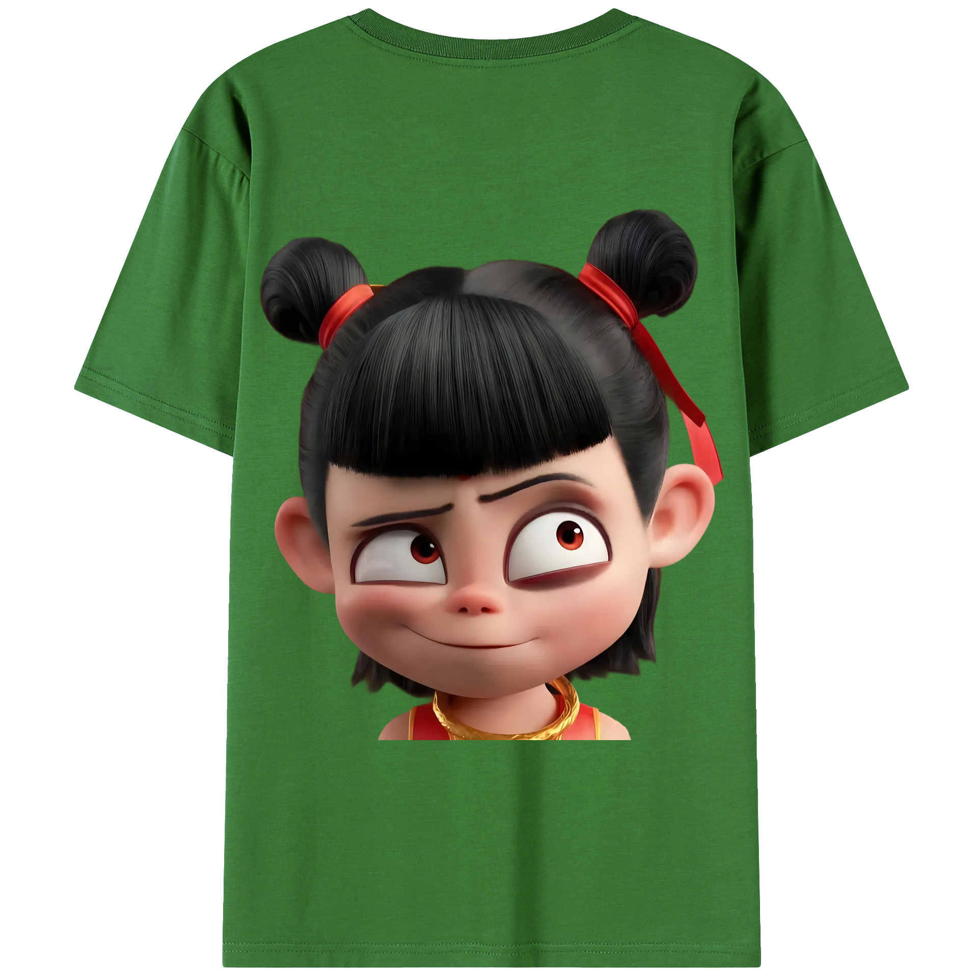 （画像用） Ne Zha 2 ナタ 魔童の大暴れ レディース半袖Tシャツ(バックプリント)